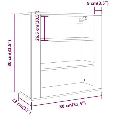 vidaXL Highboard Grau Sonoma Holzwerkstoff