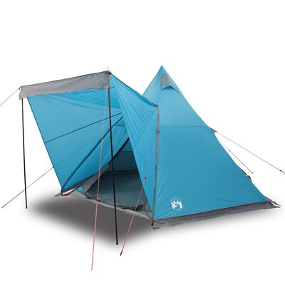 vidaXL Tipi-Familienzelt 6 Personen Blau Wasserdicht