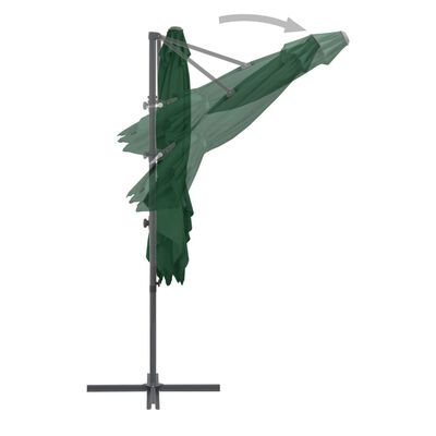 vidaXL Ampelschirm mit Stahl-Mast 250x250 cm Grün