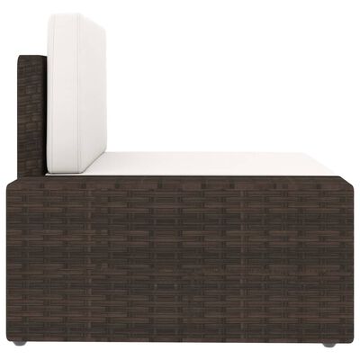 vidaXL 3-tlg. Garten-Lounge-Set Poly Rattan Braun