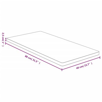 vidaXL Tischplatte 40x80x2,5 cm Bambus