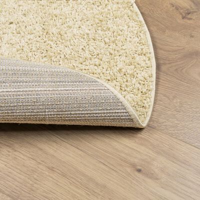 vidaXL Teppich Shaggy Hochflor Modern Golden Ø 160 cm