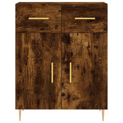 vidaXL Highboard Räuchereiche 69,5x34x180 cm Holzwerkstoff