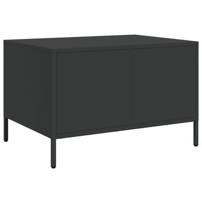 vidaXL TV-Schrank Schwarz 68x50x43,5 cm Kaltgewalzter Stahl