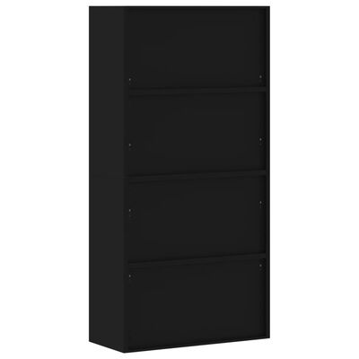 vidaXL Aktenschrank Schwarz 90x40x180 cm Stahl