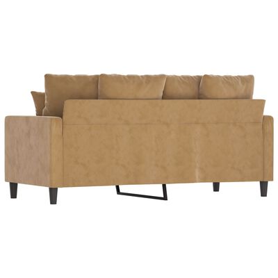 vidaXL 2-Sitzer-Sofa Braun 140 cm Samt