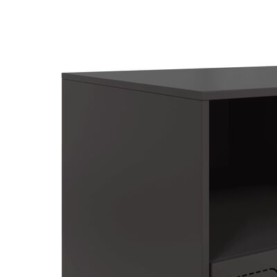 vidaXL TV-Schrank Schwarz 99x39x44 cm Stahl