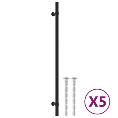 vidaXL Möbelgriffe 5 Stk. Schwarz 320 mm Edelstahl