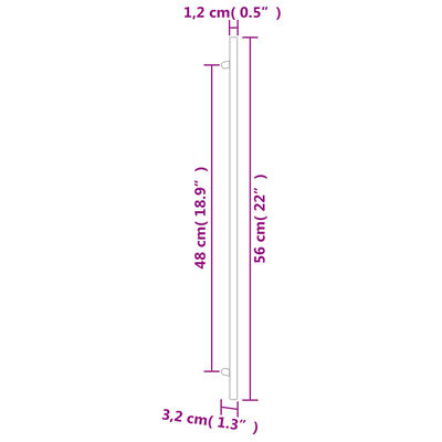 vidaXL Möbelgriffe 5 Stk. Bronzen 480 mm Edelstahl