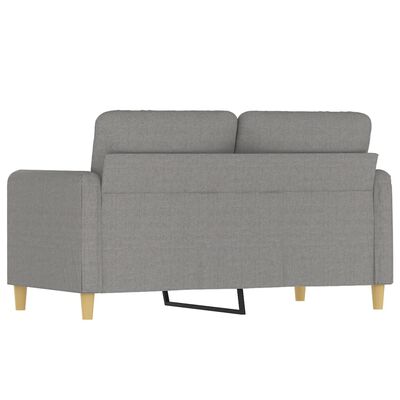 vidaXL 2-Sitzer-Sofa Hellgrau 120 cm Stoff