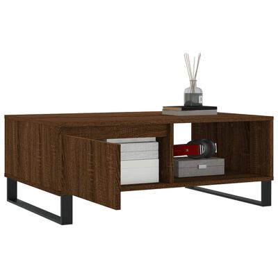 vidaXL Couchtisch Braun Eichen-Optik 90x60x35 cm Holzwerkstoff