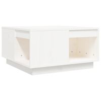 vidaXL Couchtisch Weiß 60x61x32,5 cm Massivholz Kiefer