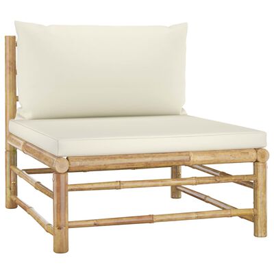 vidaXL 3-tlg. Garten-Lounge-Set mit Kissen Bambus