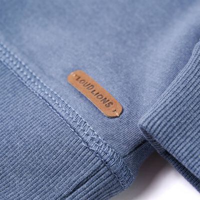 Kinder-Kapuzenpullover Blau Melange 92