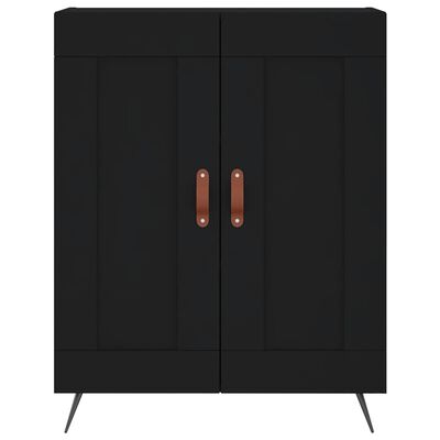 vidaXL Highboard Schwarz 69,5x34x180 cm Holzwerkstoff