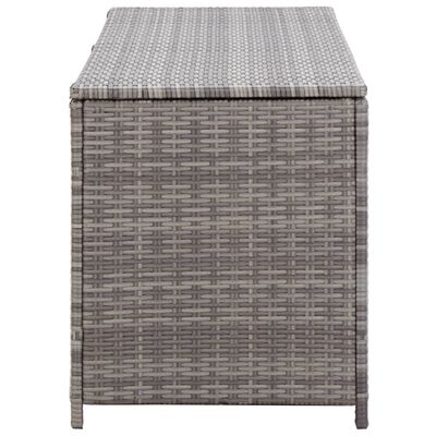 vidaXL Garten-Auflagenbox Grau 150x50x60 cm Poly Rattan