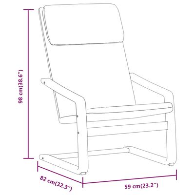 vidaXL Relaxsessel Schwarz Stoff