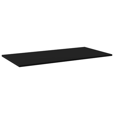 vidaXL Bücherregal-Bretter 4 Stk. Schwarz 100x50x1,5 cm Holzwerkstoff