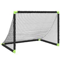 vidaXL Fußballtor für Kinder Klappbar Schwarz 90x64x64 cm