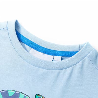 Kinder-Kurzarmshirt Hellblau 104