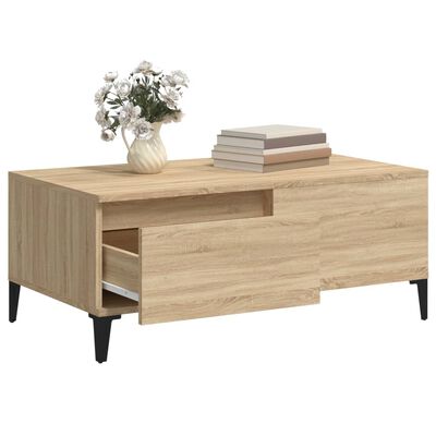 vidaXL Couchtisch Sonoma-Eiche 90x50x36,5 cm Holzwerkstoff