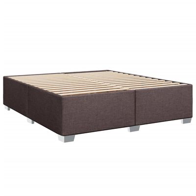 vidaXL Boxspringbett mit Matratze Dunkelbraun 200x200 cm Stoff