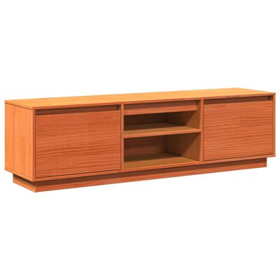 vidaXL TV-Schrank Wachsbraun 140x35x40 cm Massivholz Kiefer