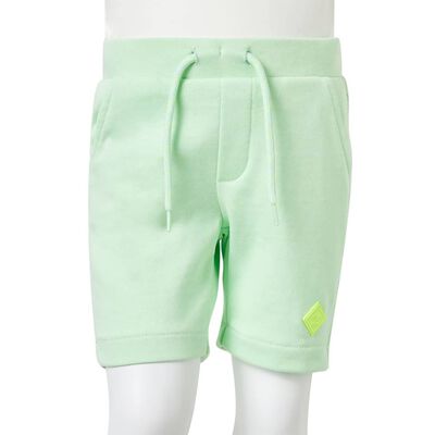 Kindershorts mit Kordelzug Knallgrün 128