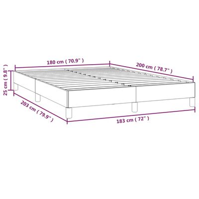 vidaXL Bettgestell Dunkelblau 180x200 cm Samt