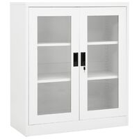 vidaXL Büroschrank Weiß 90x40x105 cm Stahl