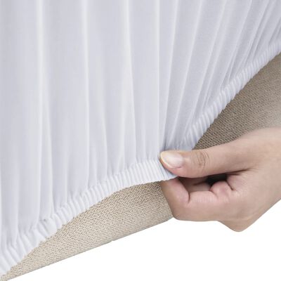 vidaXL Stretch-Sofahusse Weiß Polyester-Jersey