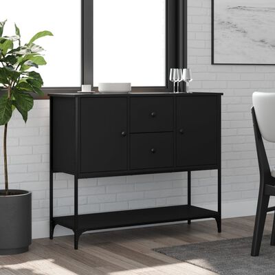 vidaXL Sideboard Schwarz 100x36x85 cm Holzwerkstoff