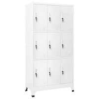 vidaXL Schließfachschrank mit 9 Fächern Stahl 90x45x180 cm Grau