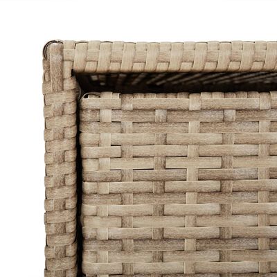 vidaXL Gartenschrank Beige 55x59x80 cm Poly Rattan