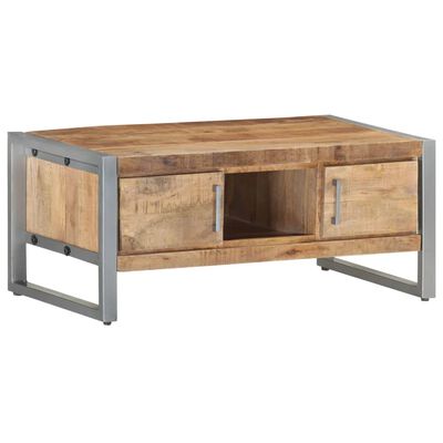 vidaXL Couchtisch 95x50x40 cm Raues Mangoholz