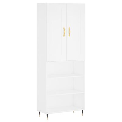 vidaXL Highboard Weiß 69,5x34x180 cm Holzwerkstoff