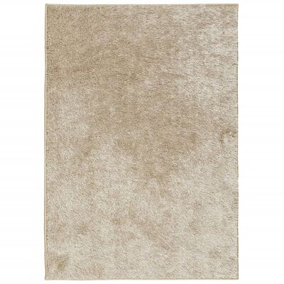 vidaXL Teppich ISTAN Hochflor Glänzend Beige 160x230 cm