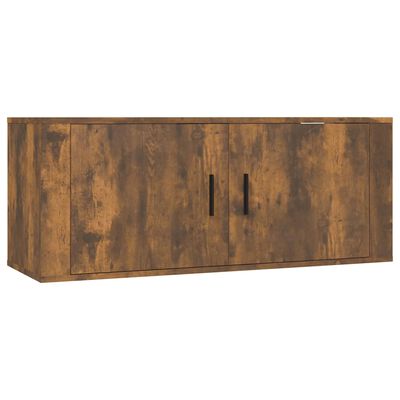 vidaXL TV-Wandschrank Räuchereiche 100x34,5x40 cm