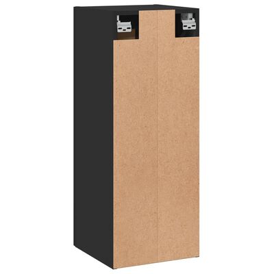 vidaXL Wandschrank Schwarz 34,5x34x90 cm Holzwerkstoff