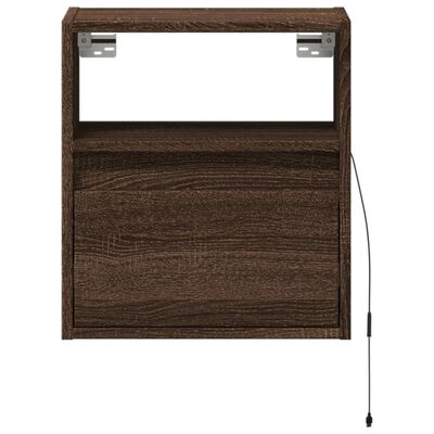 vidaXL TV-Wandschrank mit LED-Beleuchtung Eichen-Optik 41x31x45 cm