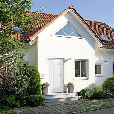 vidaXL Haustür Weiß 108x208 cm PVC