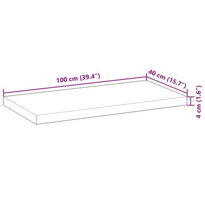 vidaXL Waschtischplatte Unbehandelt 100x40x4 cm Massivholz Akazie