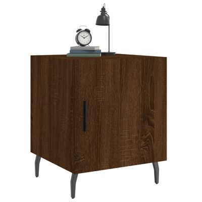 vidaXL Nachttische 2 Stk. Braun Eichen-Optik 40x40x50 cm Holzwerkstoff