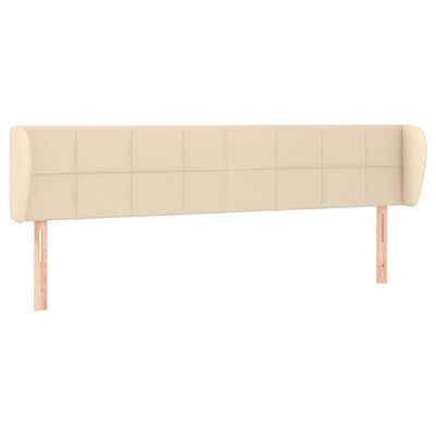 vidaXL Kopfteil mit Ohren Creme 163x23x78/88 cm Stoff