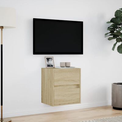 vidaXL TV-Wandschrank mit LED-Beleuchtung Sonoma 41x31x45 cm