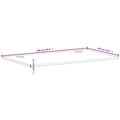 vidaXL Schreibtischplatte 100x60x1,5 cm Massivholz Buche