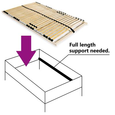 vidaXL Lattenrost mit 28 Latten 7 Zonen 120x200 cm