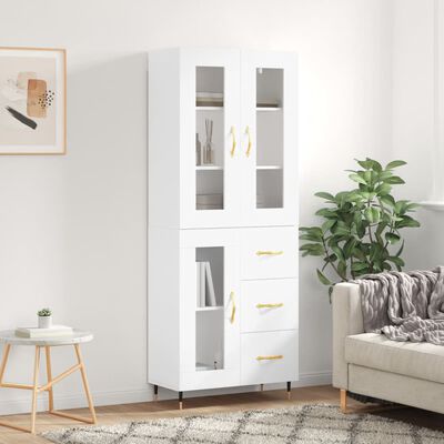 vidaXL Highboard Weiß 69,5x34x180 cm Holzwerkstoff