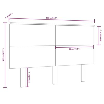 vidaXL Kopfteil 139x6x82,5 cm Massivholz Kiefer