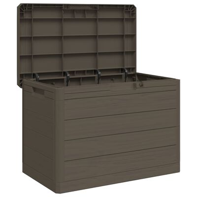 vidaXL Outdoor-Kissenbox Braun 77,5x44,5x53 cm Polypropylen